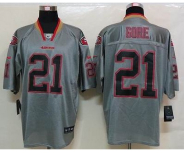 nike nfl jerseys san francisco 49ers #21 gore grey[Elite lights out]