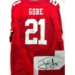 nike nfl jerseys san francisco 49ers #21 gore red[Elite signature]