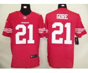 nike nfl jerseys san francisco 49ers #21 gore red[elite]