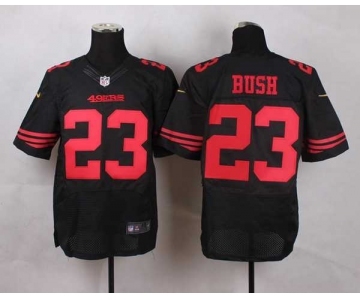 nike nfl jerseys san francisco 49ers #23 bush black[Elite][bush]