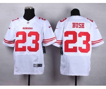 nike nfl jerseys san francisco 49ers #23 bush white[Elite][bush]