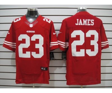 nike nfl jerseys san francisco 49ers #23 james red [Elite Jersey]