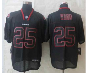 nike nfl jerseys san francisco 49ers #25 ward black[Elite lights out]