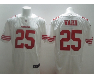 nike nfl jerseys san francisco 49ers #25 ward white[Elite]