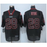 nike nfl jerseys san francisco 49ers #28 hyde black[Elite lights out]