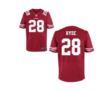 nike nfl jerseys san francisco 49ers #28 hyde red[Elite]