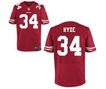 nike nfl jerseys san francisco 49ers #34 hyde red[Elite]