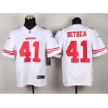 nike nfl jerseys san francisco 49ers #41 bethea white[Elite]