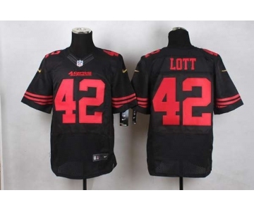 nike nfl jerseys san francisco 49ers #42 ronnie lott black[Elite]