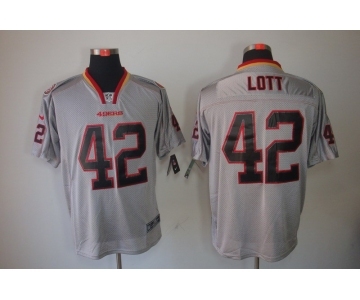 nike nfl jerseys san francisco 49ers #42 ronnie lott grey[Elite lights out]