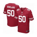 nike nfl jerseys san francisco 49ers #50 borland red[Elite]