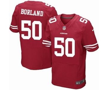 nike nfl jerseys san francisco 49ers #50 borland red[Elite]