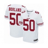 nike nfl jerseys san francisco 49ers #50 borland white[Elite]