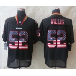 nike nfl jerseys san francisco 49ers #52 patrick willis black[Elite USA flag fashion]