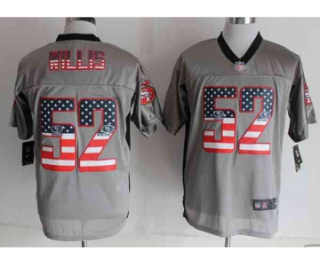 nike nfl jerseys san francisco 49ers #52 patrick willis grey[Elite USA Flag Fashion shadow]