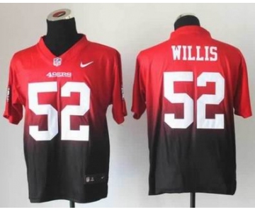 nike nfl jerseys san francisco 49ers #52 patrick willis red-grey[Elite drift fashion][second version]