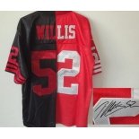 nike nfl jerseys san francisco 49ers #52 willis black-red[Elite split signature]