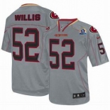 nike nfl jerseys san francisco 49ers #52 willis grey[Elite lights out 50th Patch]