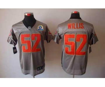 nike nfl jerseys san francisco 49ers #52 willis grey[Elite shadow 50th Patch]