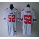 nike nfl jerseys san francisco 49ers #52 willis white[Elite 50th Patch]