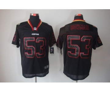 nike nfl jerseys san francisco 49ers #53 bowman black[Elite lights out]