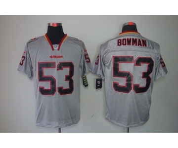 nike nfl jerseys san francisco 49ers #53 bowman grey[Elite lights out]