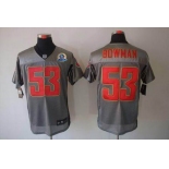 nike nfl jerseys san francisco 49ers #53 bowman grey[Elite shadow 50th Patch]