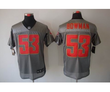 nike nfl jerseys san francisco 49ers #53 bowman grey[Elite shadow]