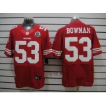 nike nfl jerseys san francisco 49ers #53 bowman red[Elite 50th Patch]