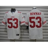 nike nfl jerseys san francisco 49ers #53 bowman white[Elite]