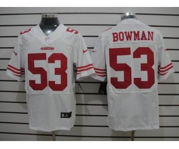 nike nfl jerseys san francisco 49ers #53 bowman white[Elite]