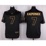 nike nfl jerseys san francisco 49ers #7 colin kaepernick black gold collection[Elite]