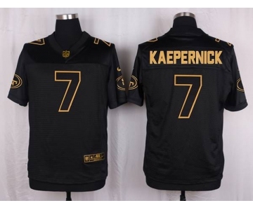 nike nfl jerseys san francisco 49ers #7 colin kaepernick black gold collection[Elite]