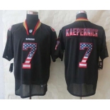 nike nfl jerseys san francisco 49ers #7 colin kaepernick black[Elite USA flag fashion]