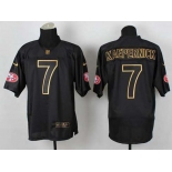 nike nfl jerseys san francisco 49ers #7 colin kaepernick black[Elite gold lettering fashion]