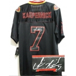 nike nfl jerseys san francisco 49ers #7 colin kaepernick black[Elite lights out signature]