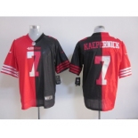 nike nfl jerseys san francisco 49ers #7 kaepernick black-red[Elite split]