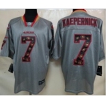 nike nfl jerseys san francisco 49ers #7 kaepernick grey[Elite united sideline]