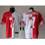 nike nfl jerseys san francisco 49ers #7 kaepernick white-red[Elite split]