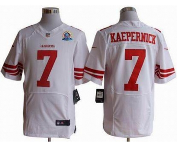 nike nfl jerseys san francisco 49ers #7 kaepernick white[Elite 50th Patch]