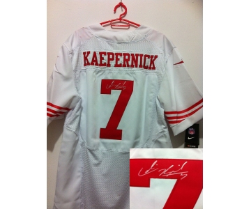 nike nfl jerseys san francisco 49ers #7 kaepernick white[Elite signature]