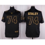 nike nfl jerseys san francisco 49ers #74 staley black gold collection[Elite]