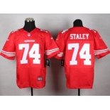 nike nfl jerseys san francisco 49ers #74 staley red[Elite]