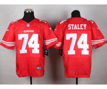 nike nfl jerseys san francisco 49ers #74 staley red[Elite]