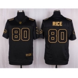 nike nfl jerseys san francisco 49ers #80 jerry rice black gold collection[Elite]