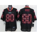 nike nfl jerseys san francisco 49ers #80 jerry rice black[Elite united sideline]