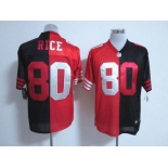 nike nfl jerseys san francisco 49ers #80 jerry rice red-black[Elite split]