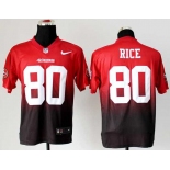 nike nfl jerseys san francisco 49ers #80 jerry rice red-grey[Elite drift fashion][second version]