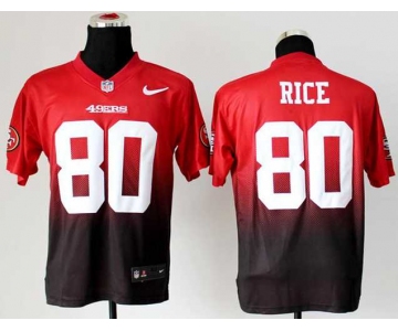 nike nfl jerseys san francisco 49ers #80 jerry rice red-grey[Elite drift fashion][second version]