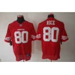 nike nfl jerseys san francisco 49ers #80 jerry rice red[Elite]